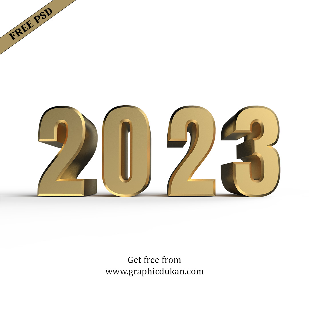 2023 Free PSD, New Year PSD template