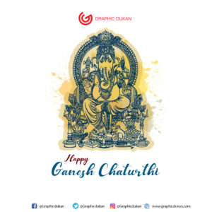 Happy Ganesh Chaturthi Social Media Post PSD Template