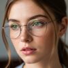 Young women face with goggles