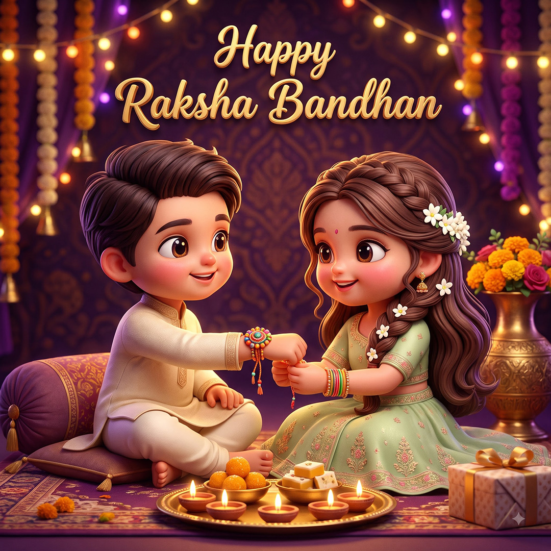 Raksha Bandhan HD image with beautiful Rakhi festival design
